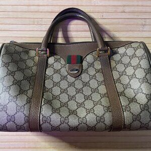 Vintage Gucci GG supreme Sherry Line Boston Bag